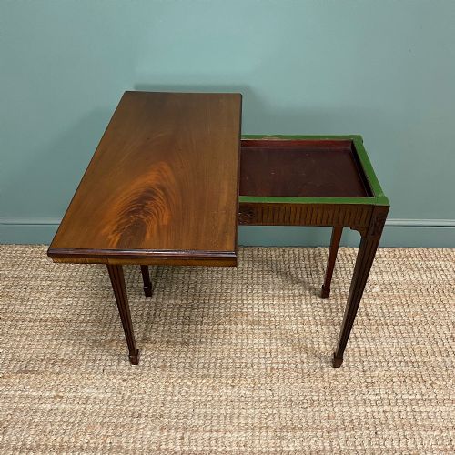 STUNNING ANTIQUE EDWARDIAN CARD TABLE SIDE TABLE - ADDITIONAL PHOTO 1