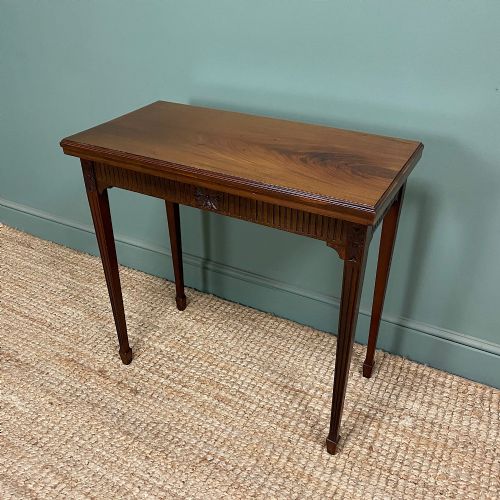 STUNNING ANTIQUE EDWARDIAN CARD TABLE SIDE TABLE - ADDITIONAL PHOTO 4