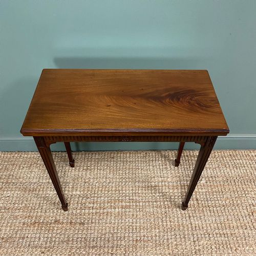STUNNING ANTIQUE EDWARDIAN CARD TABLE SIDE TABLE - ADDITIONAL PHOTO 5
