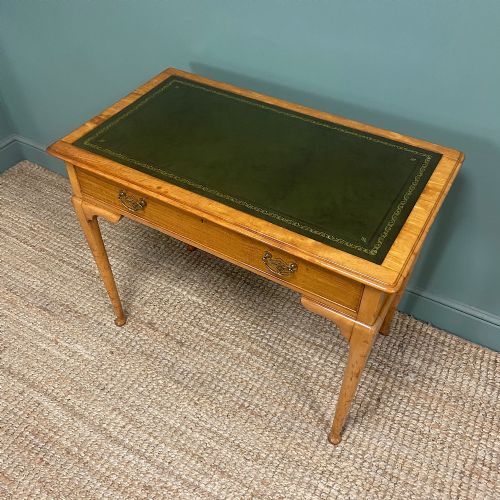 HIGH QUALITY ANTIQUE SATINWOOD WRITING TABLE BY GILLOWS - ADDITIONAL PHOTO 1