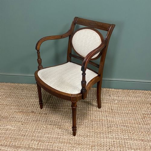 QUALITY EDWARDIAN MAHOGANY ANTIQUE DESK CHAIR - ADDITIONAL PHOTO 1