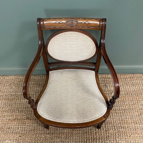 QUALITY EDWARDIAN MAHOGANY ANTIQUE DESK CHAIR - ADDITIONAL PHOTO 4