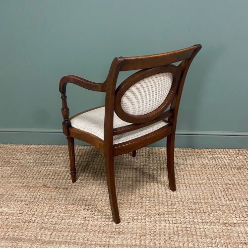 QUALITY EDWARDIAN MAHOGANY ANTIQUE DESK CHAIR - ADDITIONAL PHOTO 5