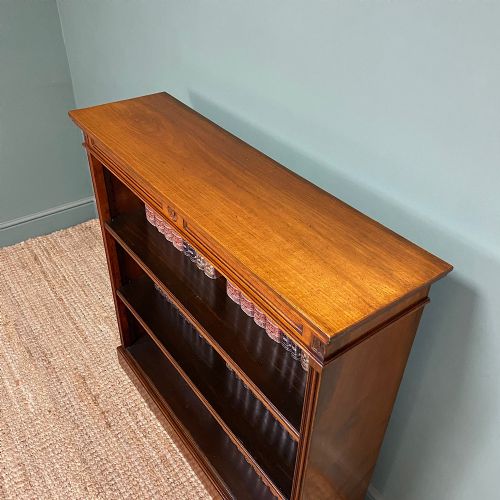 QUALITY ANTIQUE VICTORIAN WALNUT OPEN BOOKCASE - ADDITIONAL PHOTO 2