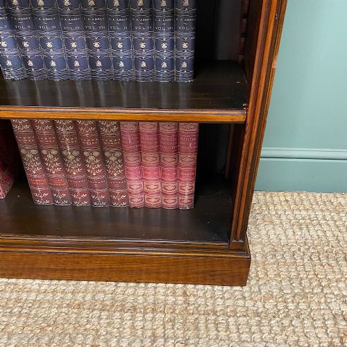 QUALITY ANTIQUE VICTORIAN WALNUT OPEN BOOKCASE - ADDITIONAL PHOTO 4