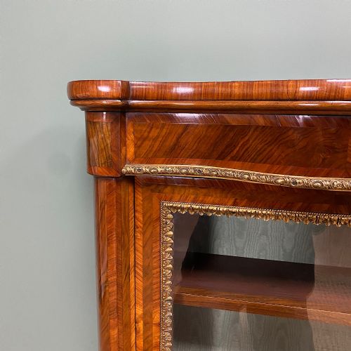 SPECTACULAR WALNUT KINGWOOD VICTORIAN ANTIQUE SIDE CABINET - ADDITIONAL PHOTO 1