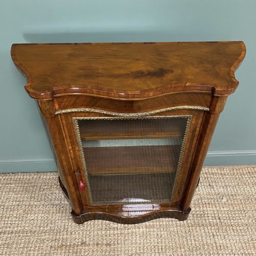 SPECTACULAR WALNUT KINGWOOD VICTORIAN ANTIQUE SIDE CABINET - ADDITIONAL PHOTO 2