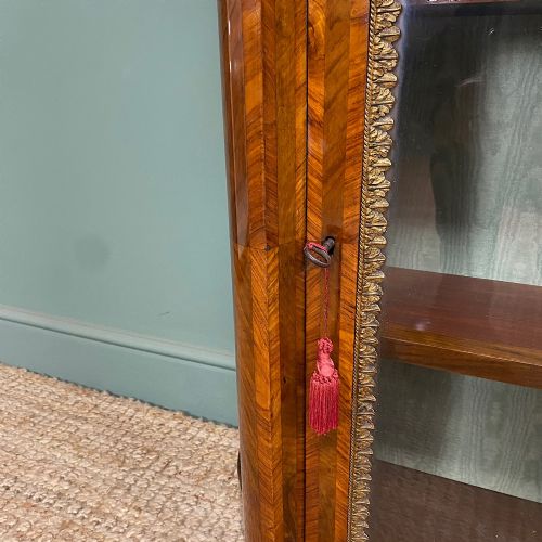 SPECTACULAR WALNUT KINGWOOD VICTORIAN ANTIQUE SIDE CABINET - ADDITIONAL PHOTO 3