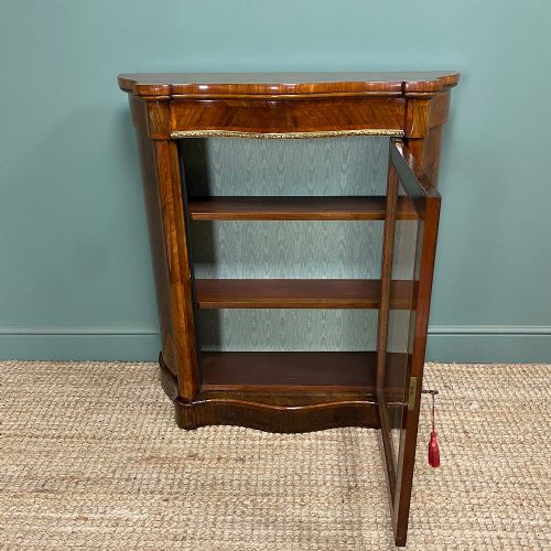 SPECTACULAR WALNUT KINGWOOD VICTORIAN ANTIQUE SIDE CABINET - ADDITIONAL PHOTO 5