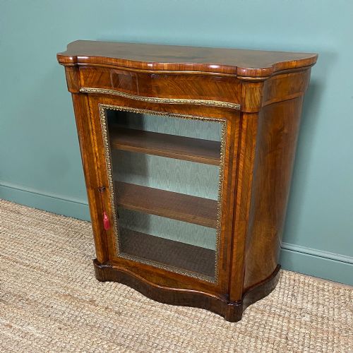 SPECTACULAR WALNUT KINGWOOD VICTORIAN ANTIQUE SIDE CABINET - ADDITIONAL PHOTO 7