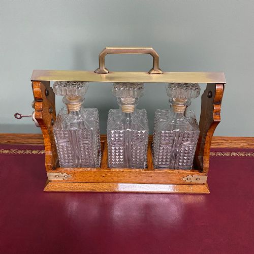 QUALITY VICTORIAN OAK ANTIQUE TANTALUS - ADDITIONAL PHOTO 6