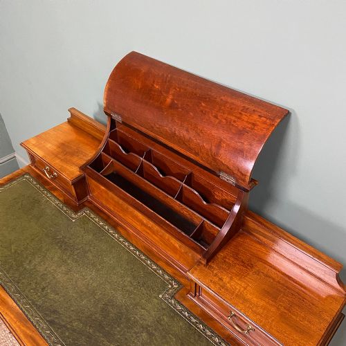 FINE ANTIQUE EDWARDIAN MAHOGANY DESK - ADDITIONAL PHOTO 1
