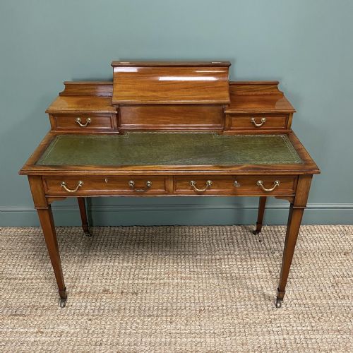 FINE ANTIQUE EDWARDIAN MAHOGANY DESK - ADDITIONAL PHOTO 5