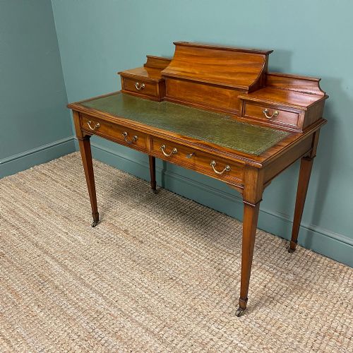 FINE ANTIQUE EDWARDIAN MAHOGANY DESK - ADDITIONAL PHOTO 6