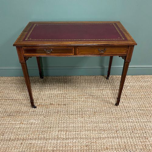 stunning antique victorian rosewood desk by maple co - CATEGORY: ANTIQUE TABLES - DATED VICTORIAN