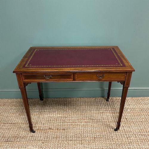 STUNNING ANTIQUE VICTORIAN ROSEWOOD DESK BY MAPLE CO - ADDITIONAL PHOTO 1