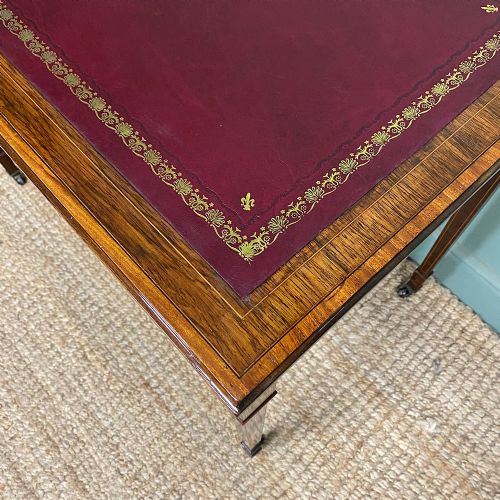 STUNNING ANTIQUE VICTORIAN ROSEWOOD DESK BY MAPLE CO - ADDITIONAL PHOTO 4