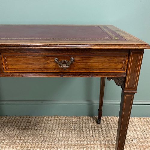 STUNNING ANTIQUE VICTORIAN ROSEWOOD DESK BY MAPLE CO - ADDITIONAL PHOTO 6