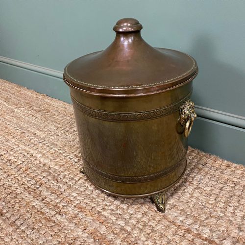 DECORATIVE ANTIQUE COAL BUCKET - ADDITIONAL PHOTO 1