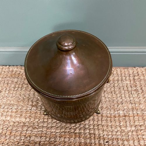 DECORATIVE ANTIQUE COAL BUCKET - ADDITIONAL PHOTO 2
