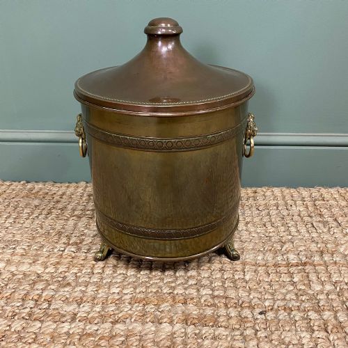 DECORATIVE ANTIQUE COAL BUCKET - ADDITIONAL PHOTO 3