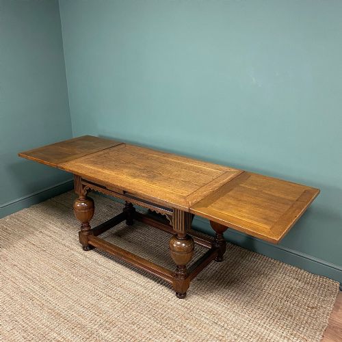 UNUSUAL SMALL EXTENDING ANTIQUE REFECTORY TABLE - ADDITIONAL PHOTO 3