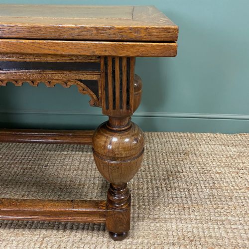 UNUSUAL SMALL EXTENDING ANTIQUE REFECTORY TABLE - ADDITIONAL PHOTO 4