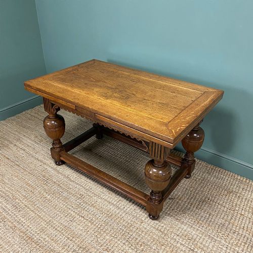 UNUSUAL SMALL EXTENDING ANTIQUE REFECTORY TABLE - ADDITIONAL PHOTO 5