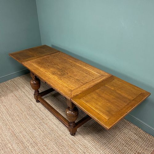 UNUSUAL SMALL EXTENDING ANTIQUE REFECTORY TABLE - ADDITIONAL PHOTO 7