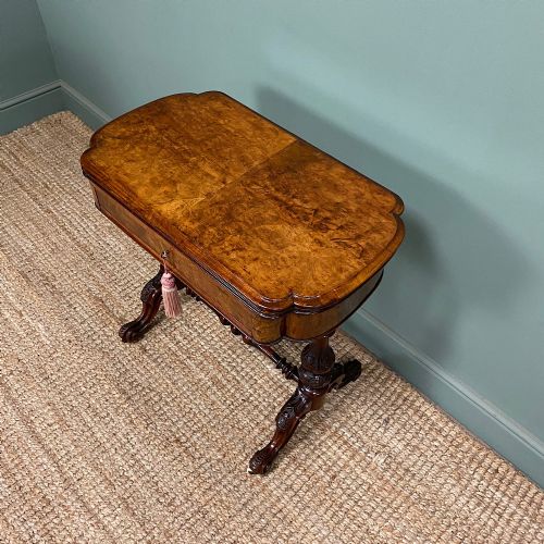 SPECTACULAR VICTORIAN ANTIQUE WALNUT GAMES TABLE - ADDITIONAL PHOTO 2