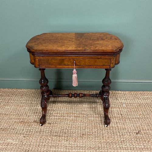 SPECTACULAR VICTORIAN ANTIQUE WALNUT GAMES TABLE - ADDITIONAL PHOTO 5