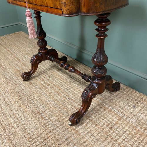 SPECTACULAR VICTORIAN ANTIQUE WALNUT GAMES TABLE - ADDITIONAL PHOTO 7