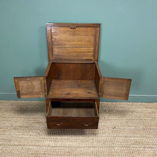 RARE ANTIQUE YEW ANTIQUE COMMODE CHEST - ADDITIONAL PHOTO 1