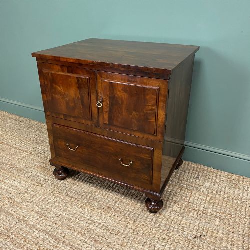 RARE ANTIQUE YEW ANTIQUE COMMODE CHEST - ADDITIONAL PHOTO 3