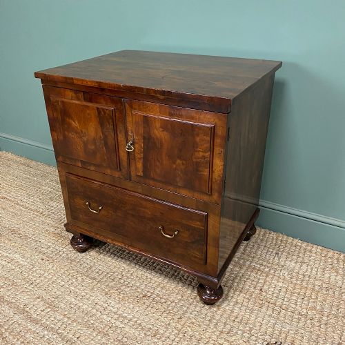 RARE ANTIQUE YEW ANTIQUE COMMODE CHEST - ADDITIONAL PHOTO 4