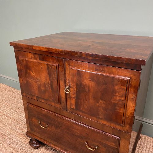 RARE ANTIQUE YEW ANTIQUE COMMODE CHEST - ADDITIONAL PHOTO 7