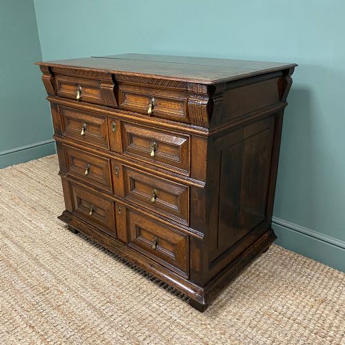 QUALITY OAK 17TH CENTURY CHEST OF DRAWERS - ADDITIONAL PHOTO 1