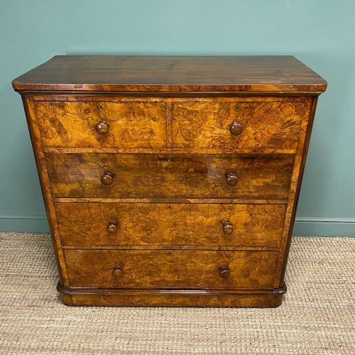 spectacular antique victorian walnut chest of drawers - CATEGORY: ANTIQUE CHEST OF DRAWERS - DATED VICTORIAN