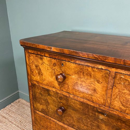 SPECTACULAR ANTIQUE VICTORIAN WALNUT CHEST OF DRAWERS - ADDITIONAL PHOTO 3