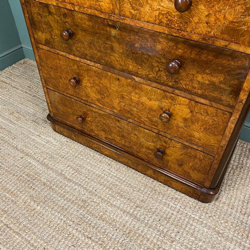 SPECTACULAR ANTIQUE VICTORIAN WALNUT CHEST OF DRAWERS - ADDITIONAL PHOTO 4
