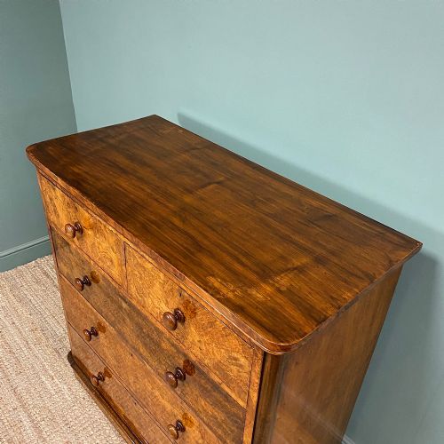 SPECTACULAR ANTIQUE VICTORIAN WALNUT CHEST OF DRAWERS - ADDITIONAL PHOTO 5
