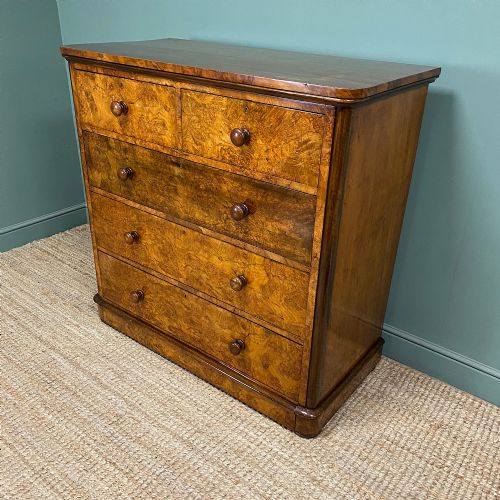 SPECTACULAR ANTIQUE VICTORIAN WALNUT CHEST OF DRAWERS - ADDITIONAL PHOTO 6