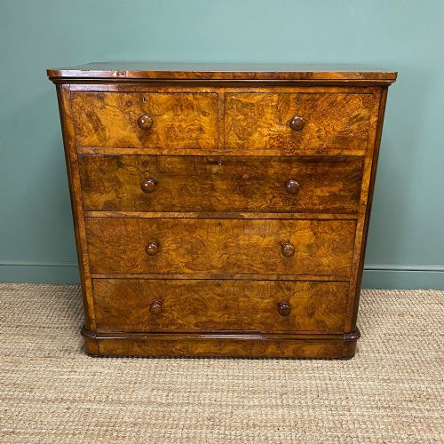 SPECTACULAR ANTIQUE VICTORIAN WALNUT CHEST OF DRAWERS - ADDITIONAL PHOTO 7