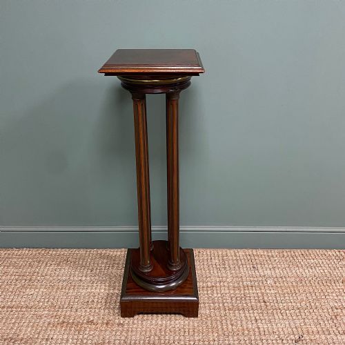 unusual rotating antique bust stand plant stand - CATEGORY: ANTIQUE FURNITURE - DATED 19TH CENTURY