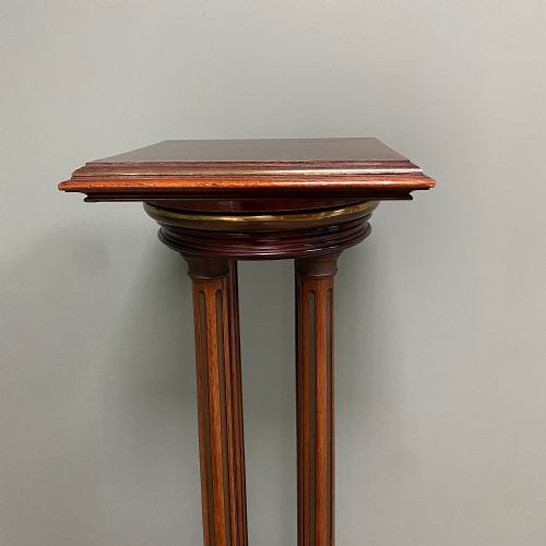 UNUSUAL ROTATING ANTIQUE BUST STAND PLANT STAND - ADDITIONAL PHOTO 3