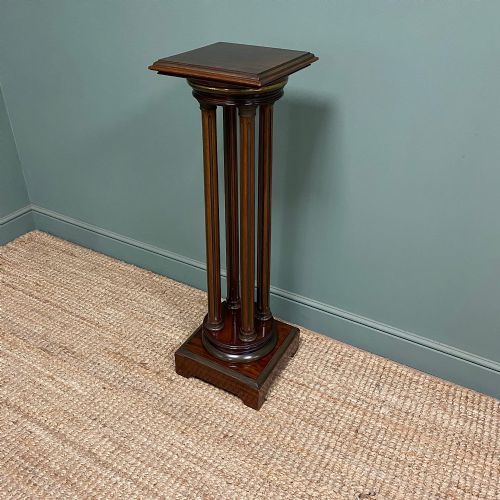 UNUSUAL ROTATING ANTIQUE BUST STAND PLANT STAND - ADDITIONAL PHOTO 5