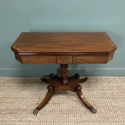 beautiful mahogany antique regency tea table - CATEGORY: ANTIQUE TABLES - DATED 19TH CENTURY