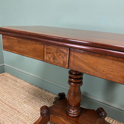 BEAUTIFUL MAHOGANY ANTIQUE REGENCY TEA TABLE - ADDITIONAL PHOTO 2