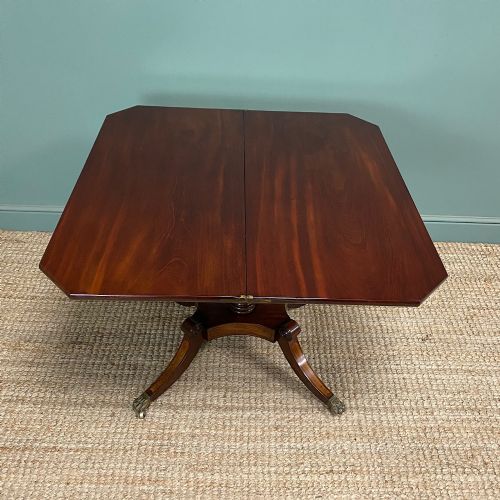 BEAUTIFUL MAHOGANY ANTIQUE REGENCY TEA TABLE - ADDITIONAL PHOTO 3