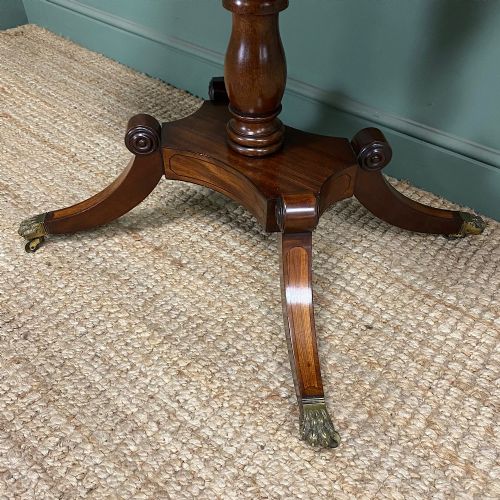 BEAUTIFUL MAHOGANY ANTIQUE REGENCY TEA TABLE - ADDITIONAL PHOTO 5